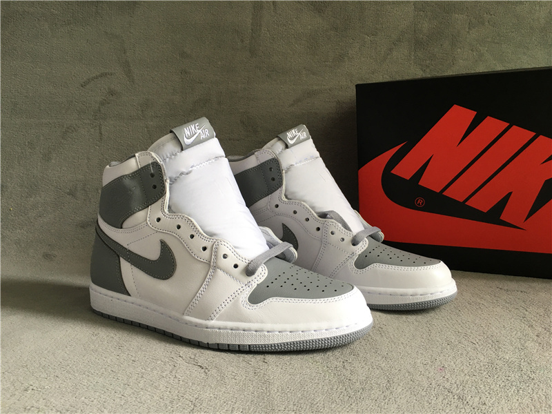 2022 Air Jordan 1 High White Grey Shoes